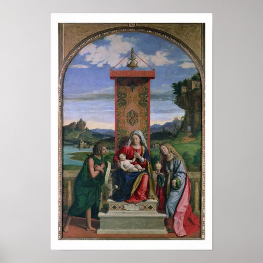 Madonna en Child met St. John de Baptist en Ma Poster (Voorkant)