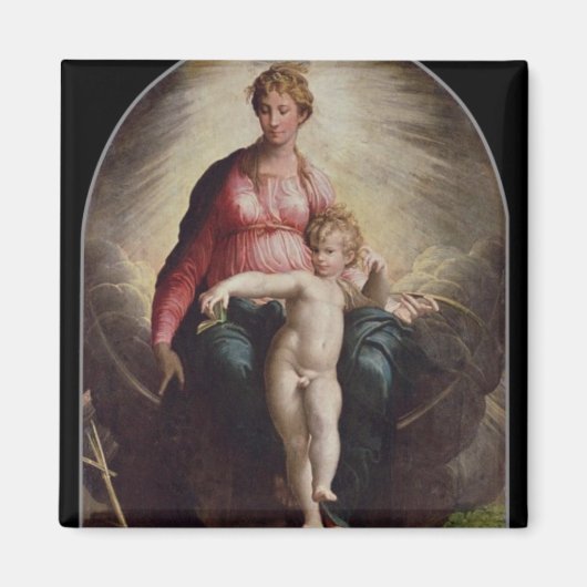 Madonna en Child met St. John en St. Jerome, 15 Magneet (Voorkant)