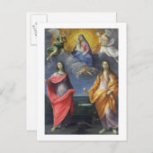 Madonna en Child met St. Lucy en Mary Magdalene Briefkaart (Voorkant / Achterkant)