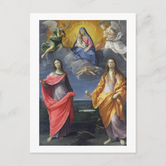 Madonna en Child met St. Lucy en Mary Magdalene Briefkaart (Voorkant)