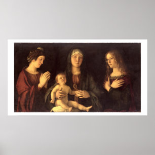 Madonna en Child met St. Mary Magdalene en St. Poster