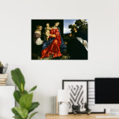 Madonna en Child met Sts Catherine en Dominic Poster (Thuiskantoor)