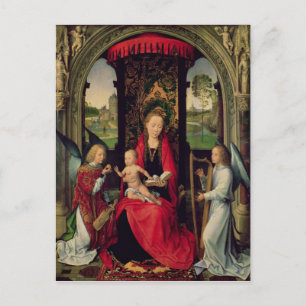 Madonna en Child met twee Angels Briefkaart