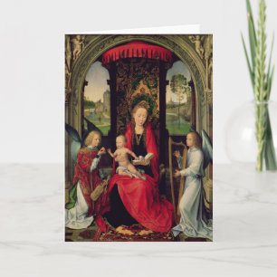 Madonna en Child met twee Angels Kaart