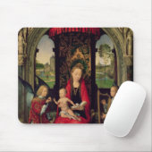 Madonna en Child met twee Angels Muismat (Met muis)