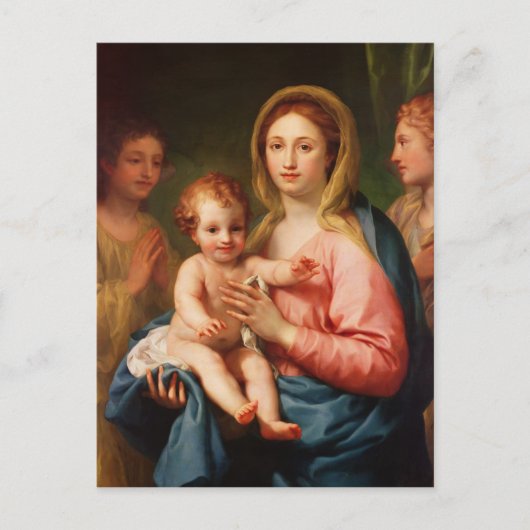 Madonna en Child met Two Angels, 1770-73 Briefkaart (Voorkant)