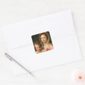 Madonna en Child met Two Angels, 1770-73 Vierkante Sticker (Envelop)