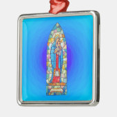 Madonna en Child Natitivity Glas in lood Style Metalen Ornament (Links)