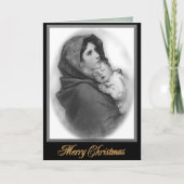Madonna en Child Nativity blanco briefkaart (Voorkant)