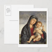 Madonna en Child (olie op het paneel) 2 Briefkaart (Voorkant / Achterkant)