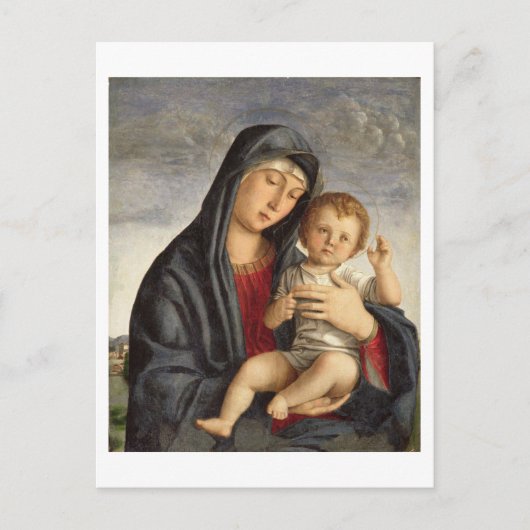 Madonna en Child (olie op het paneel) 2 Briefkaart (Voorkant)