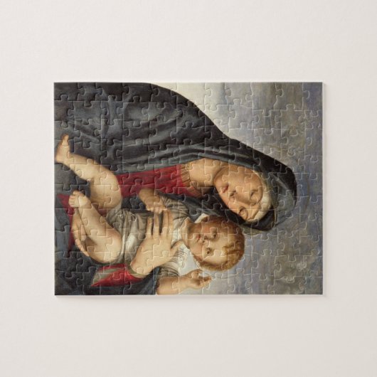 Madonna en Child (olie op het paneel) 2 Legpuzzel (Horizontaal)