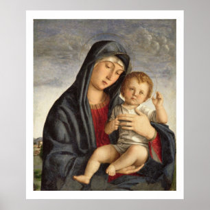 Madonna en Child (olie op het paneel) 2 Poster