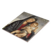 Madonna en Child (olie op het paneel) 2 Tegeltje (Zijkant)