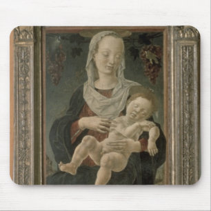 Madonna en Child (olie op het paneel) Muismat