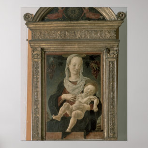 Madonna en Child (olie op het paneel) Poster