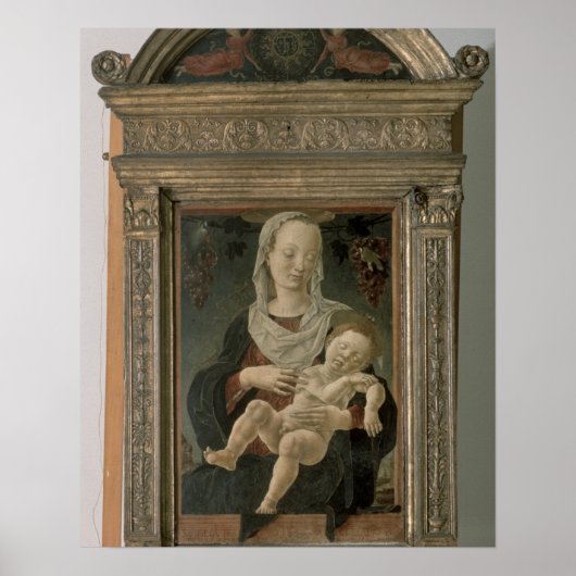 Madonna en Child (olie op het paneel) Poster (Voorkant)