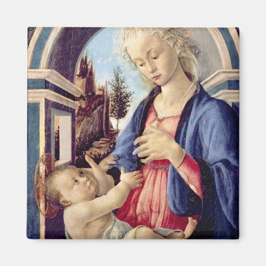 Madonna en Child (paneel) 2 Magneet (Voorkant)