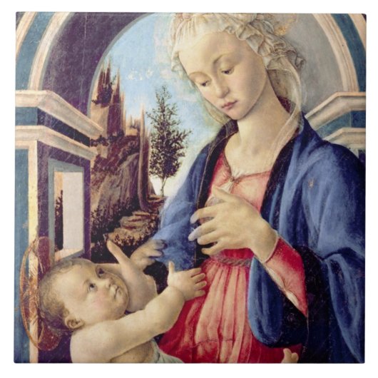 Madonna en Child (paneel) 2 Tegeltje (Voorkant)