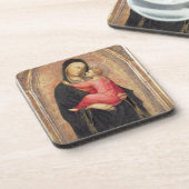 Madonna en Child (paneel) 3 Bier Onderzetter (Linkerzijde)