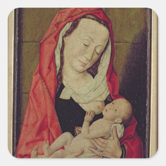 Madonna en Child (paneel) Vierkante Sticker (Voorkant)