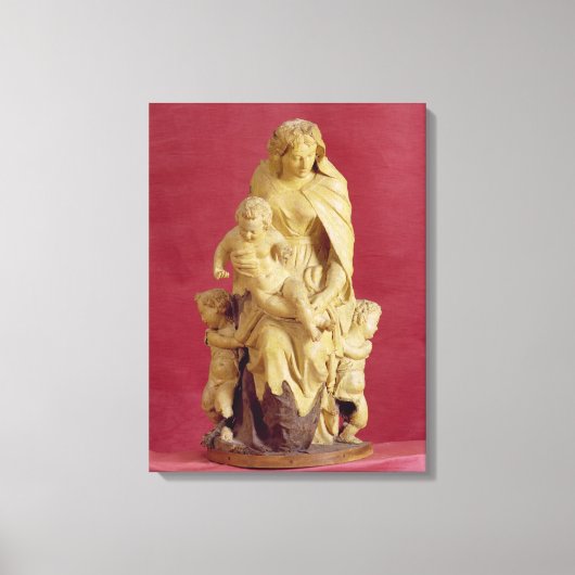 Madonna en Child (papier mache) Canvas Afdruk (Voorkant)