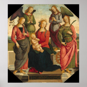 Madonna en Child, Pietro Perugino Fine Art Poster
