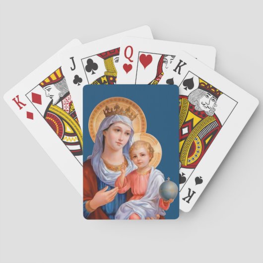 Madonna en Child Pokerkaarten (Achterkant)