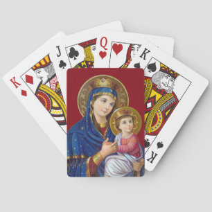 Madonna en Child Pokerkaarten