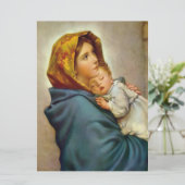 Madonna en Child Roberto Ferruzzi Madonnina Mary Kaart (Staand voorkant)