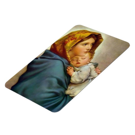 Madonna en Child Roberto Ferruzzi Magneet (Linkerzijde)