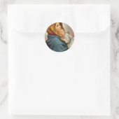 Madonna en Child Roberto Ferruzzi Ronde Sticker (Tas)