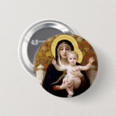 Madonna en Child Ronde Button 5,7 Cm (Voorkant /achterkant)