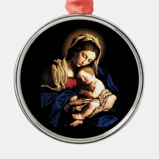 Madonna en Child Round Ornament (Voorkant)