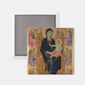 Madonna en Child (Rucellai Madonna) 1285 (tempera Magneet (Voorkant / Achterkant)