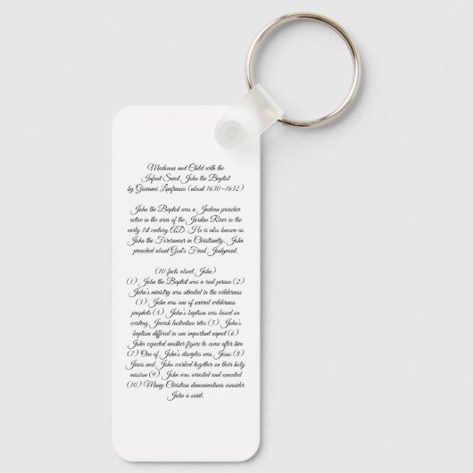 Madonna en Child Saint John Sleutelhanger (Achterkant)