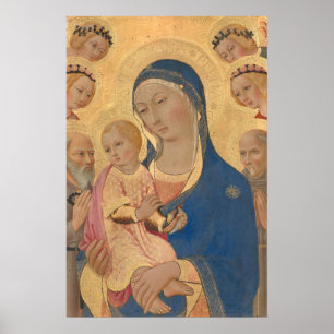 Madonna en Child - Sano di Pietro Fine Art Poster