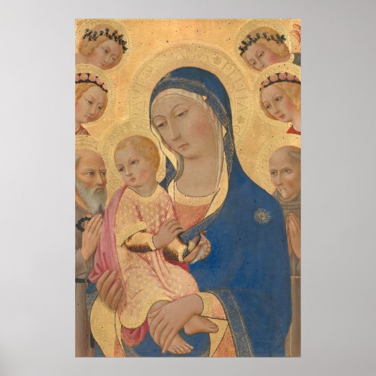Madonna en Child - Sano di Pietro Fine Art Poster (Voorkant)