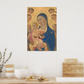 Madonna en Child - Sano di Pietro Fine Art Poster (Keuken)