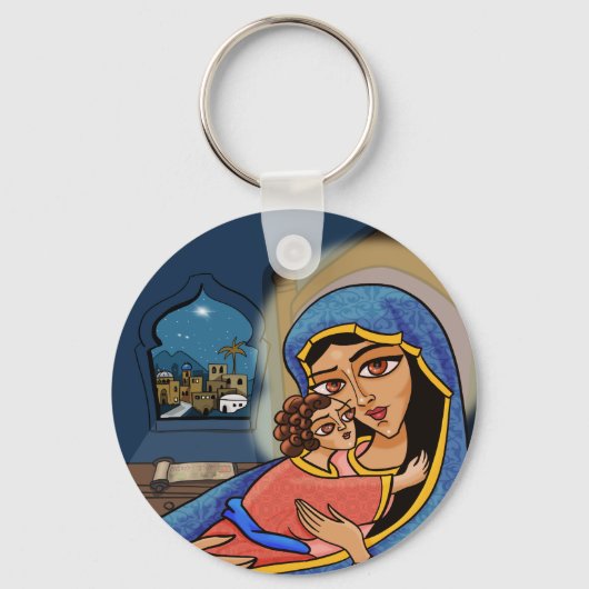 Madonna en Child Sleutelhanger (Voorkant)