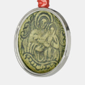 MADONNA EN CHILD /ST.GEORGE EN DRAGON MEDALLION METALEN ORNAMENT (Links)