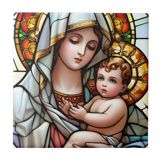 Madonna en Child Tegeltje (Voorkant)