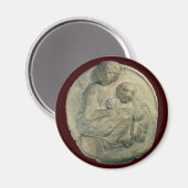 Madonna en Child, Tondo Pitti van Michelangelo Magneet (Voorkant / Achterkant)