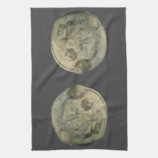 Madonna en Child, Tondo Pitti van Michelangelo Theedoek (Verticaal)