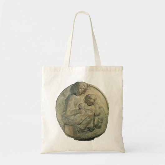 Madonna en Child, Tondo Pitti van Michelangelo Tote Bag (Voorkant)