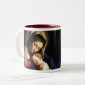 Madonna en Child Tweekleurige Koffiemok (Voorkant links)