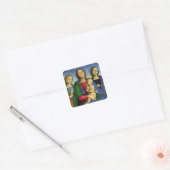 Madonna en Child Vierkante Sticker (Envelop)