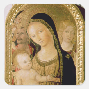 Madonna en Child Vierkante Sticker