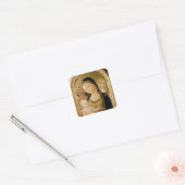 Madonna en Child Vierkante Sticker (Envelop)