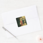 Madonna en Child Vierkante Sticker (Envelop)